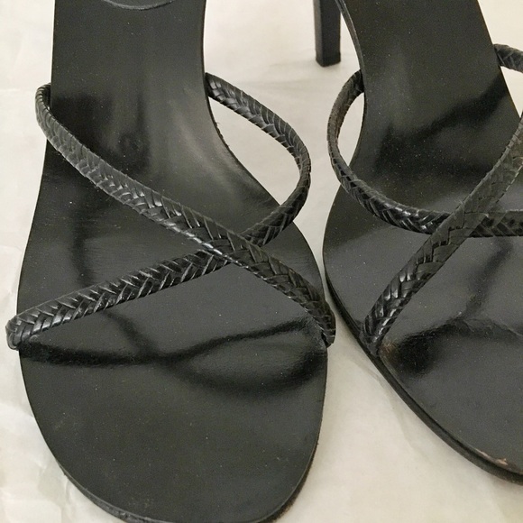 BANANA REPUBLIC Black Braided Strap Sandals - Picture 2 of 6